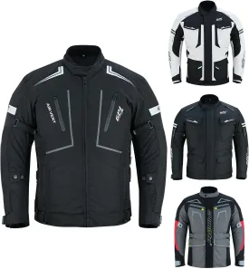 Adventure/Touring Motorcycle Jacket for Men Oxford Fabric Detachable Liner for enduro Biker CE Armor & Waterproof