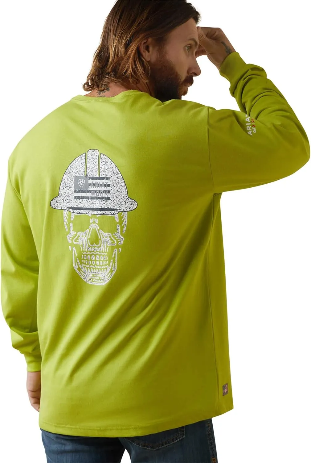 Ariat Men's FR Roughneck Skull Logo Long Sleeve Shirt