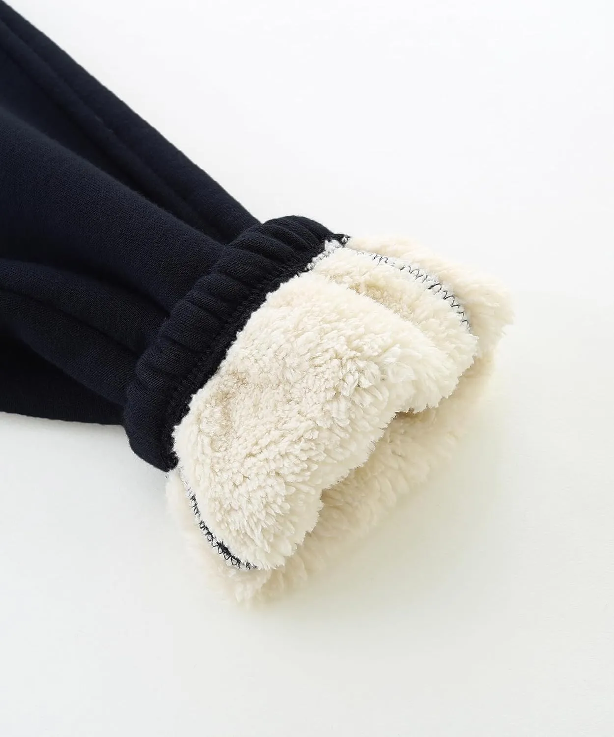 Bumeex Boys Girls' Pull On Sherpa Fleece Lined Winter Warm Sweatpant Jogger Pant 2-14 Years