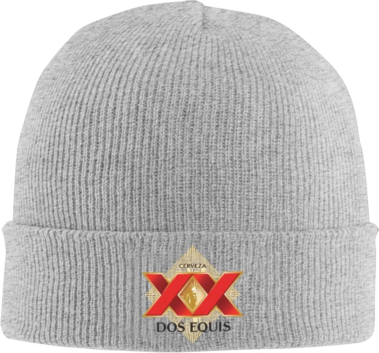 Cerveza Xx Dos Equis Logo Classic Warm Winter Knit Cap Fleece Lined Beanie Hat
