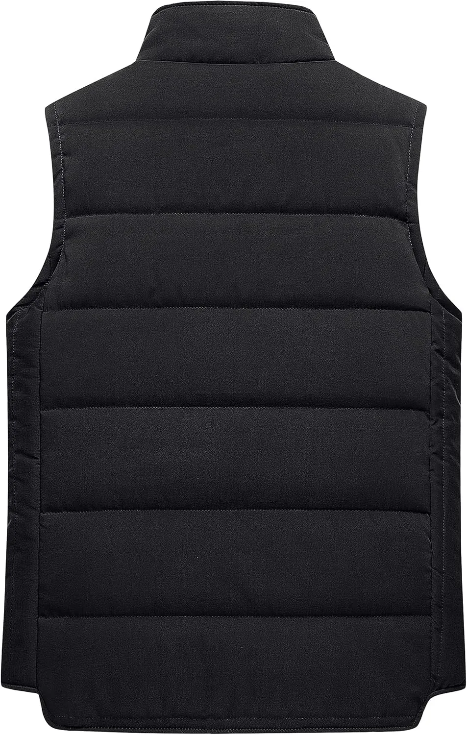Chrisuno Men's Puffer Vest Casual Stand Collar Quilted Waistcoat Outdoor Padded Ski Vest