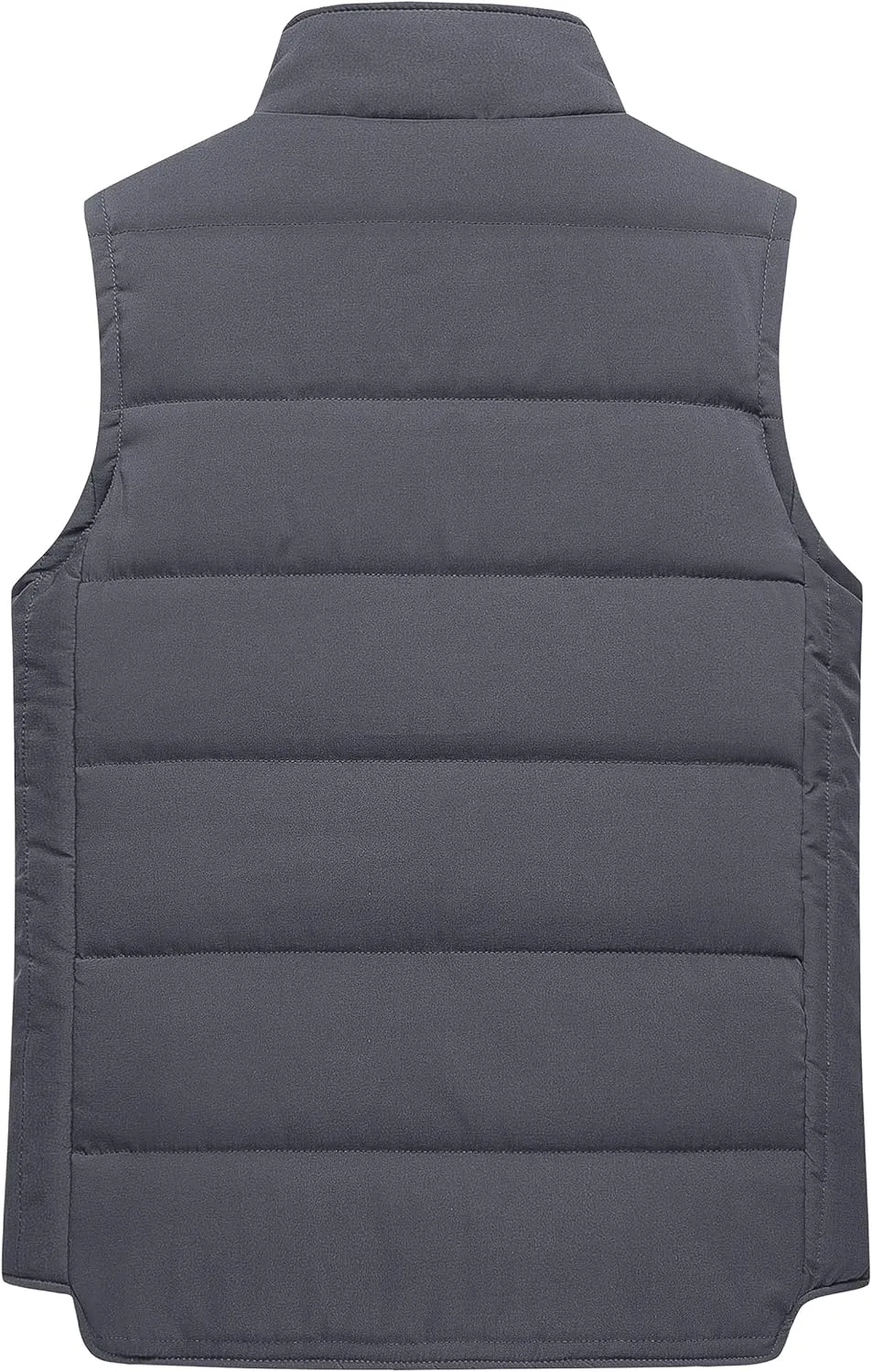 Chrisuno Men's Puffer Vest Casual Stand Collar Quilted Waistcoat Outdoor Padded Ski Vest