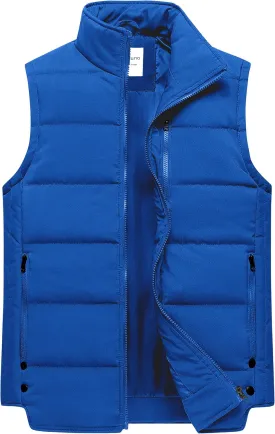 Chrisuno Women's Puffer Vest Casual Stand Collar Quilted Waistcoat Outdoor Padded Ski Vest