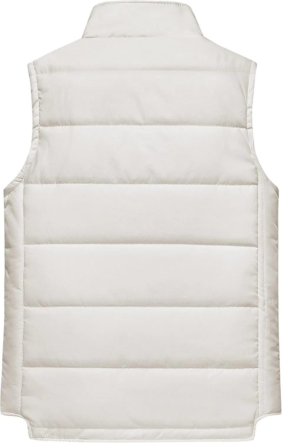 Chrisuno Women's Puffer Vest Casual Stand Collar Quilted Waistcoat Outdoor Padded Ski Vest