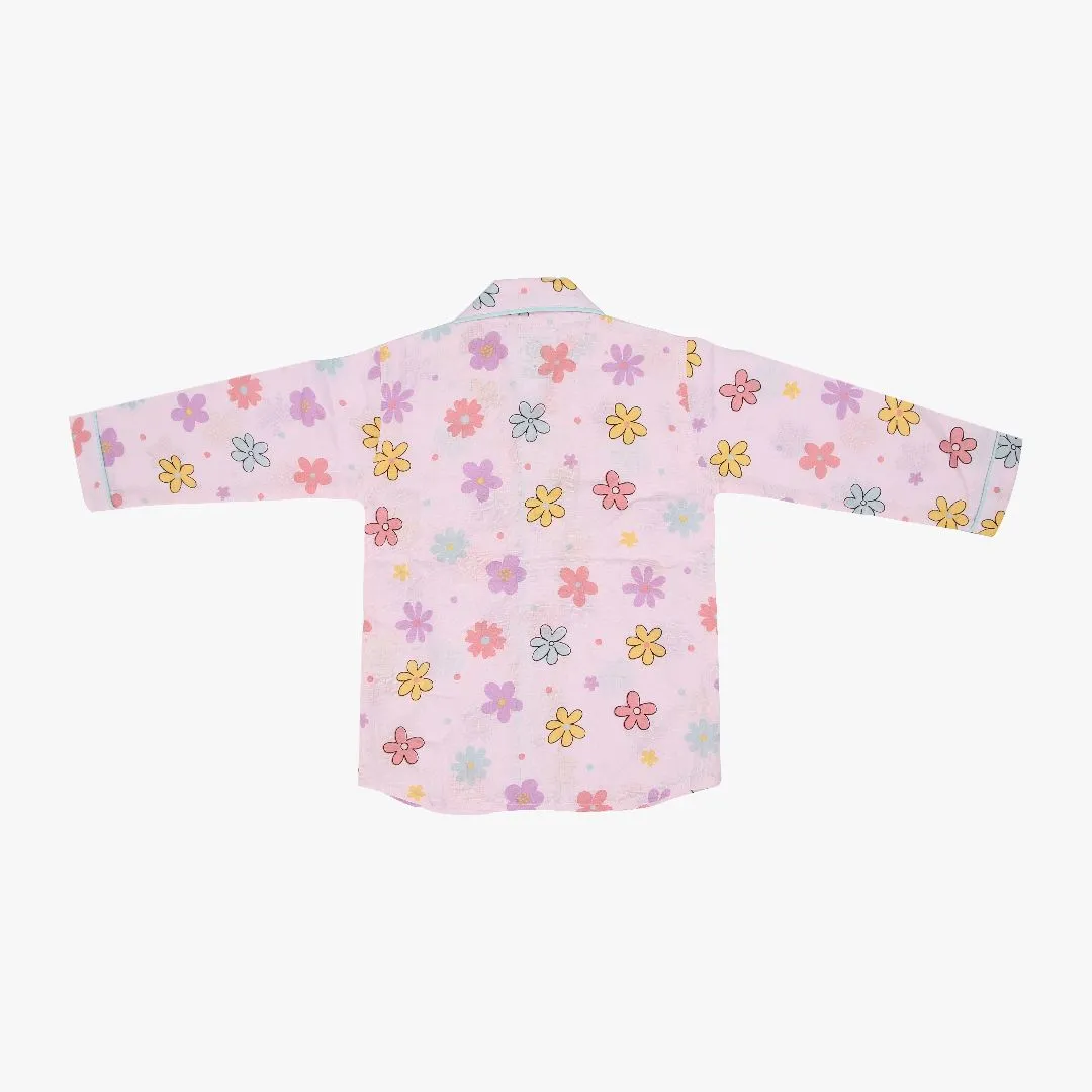 Flower Puff - Muslin Full Sleeve Sleep Suit for babies and kids (Unisex)