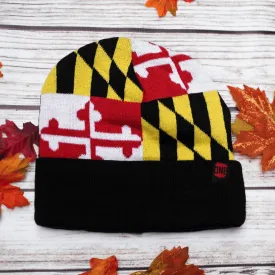 Full Maryland Flag Black / Knit Beanie