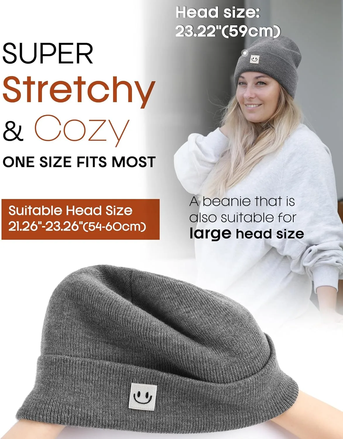 FURTALK Unisex Beanie for Women Men Knit Cuffed Winter Hats Soft Warm Cute Ski Skull Caps