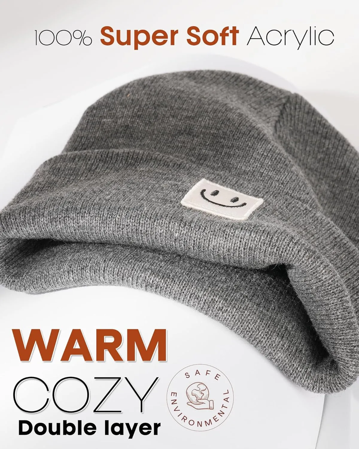FURTALK Unisex Beanie for Women Men Knit Cuffed Winter Hats Soft Warm Cute Ski Skull Caps