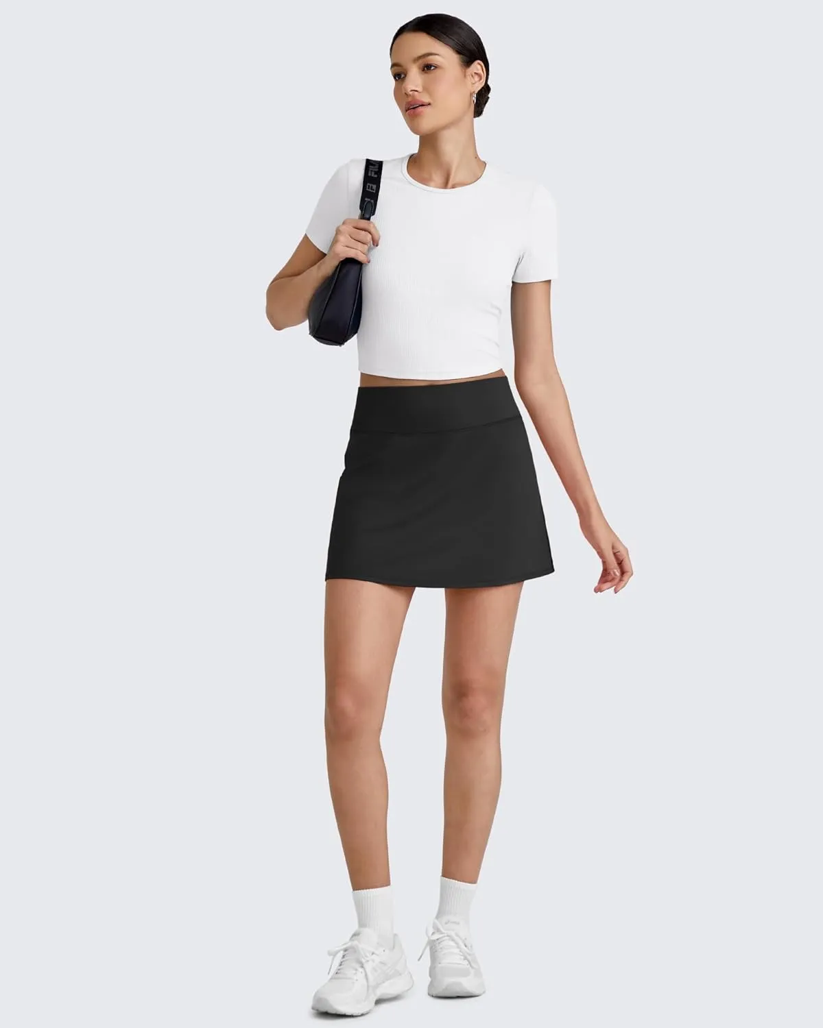 G4Free Barefeel 15" Tennis Skirts for Women High Waisted A Line Casual Athletic Golf Skorts Inner Shorts with 2 Pockets