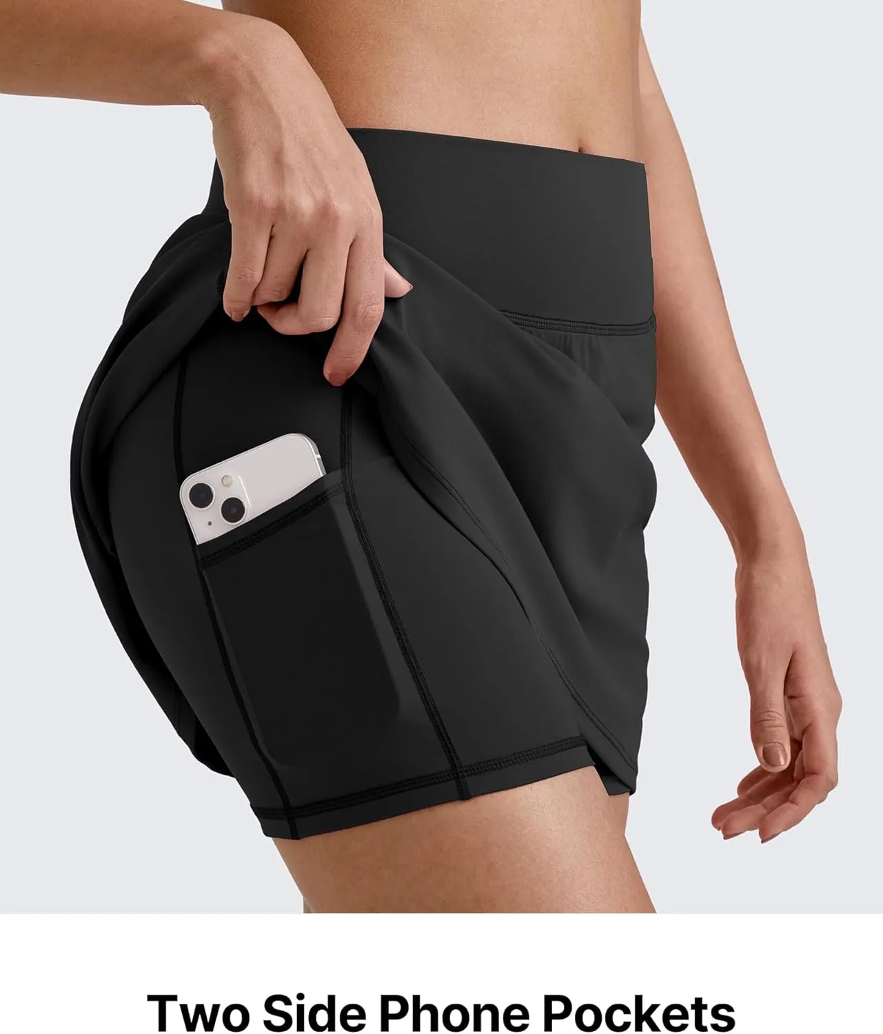 G4Free Barefeel 15" Tennis Skirts for Women High Waisted A Line Casual Athletic Golf Skorts Inner Shorts with 2 Pockets
