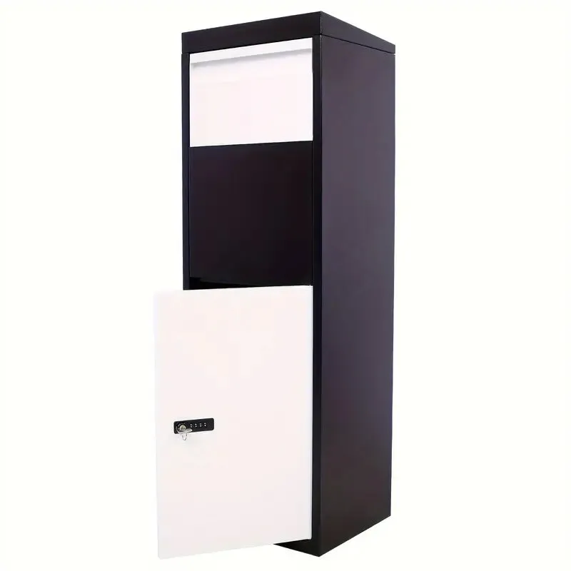 Galvanized Steel Parcel Mailbox w/Code Lock & Mounting Hardware