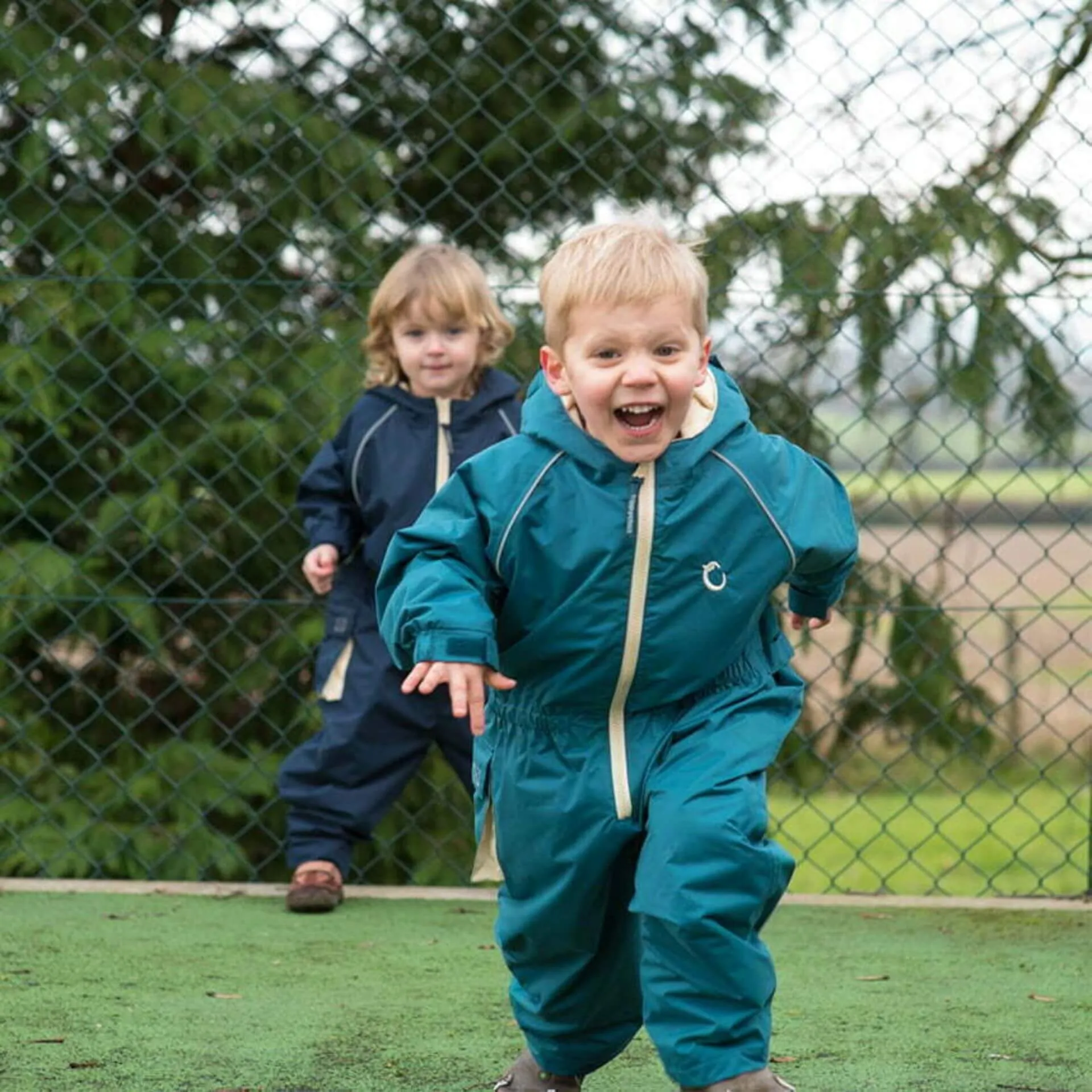 Hippychick Toddler All-In-One Waterproof Fleece Lined Suit (Peacock Green)