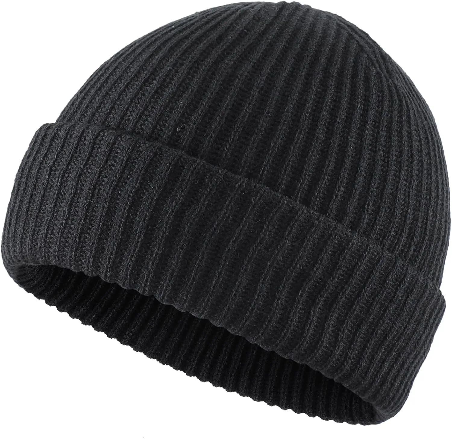 Home Prefer Mens Winter Hat Rib Knit Beanie Hat for Men Women Warm Cuff Beanie for Running Cycling Snow Ski Beanie