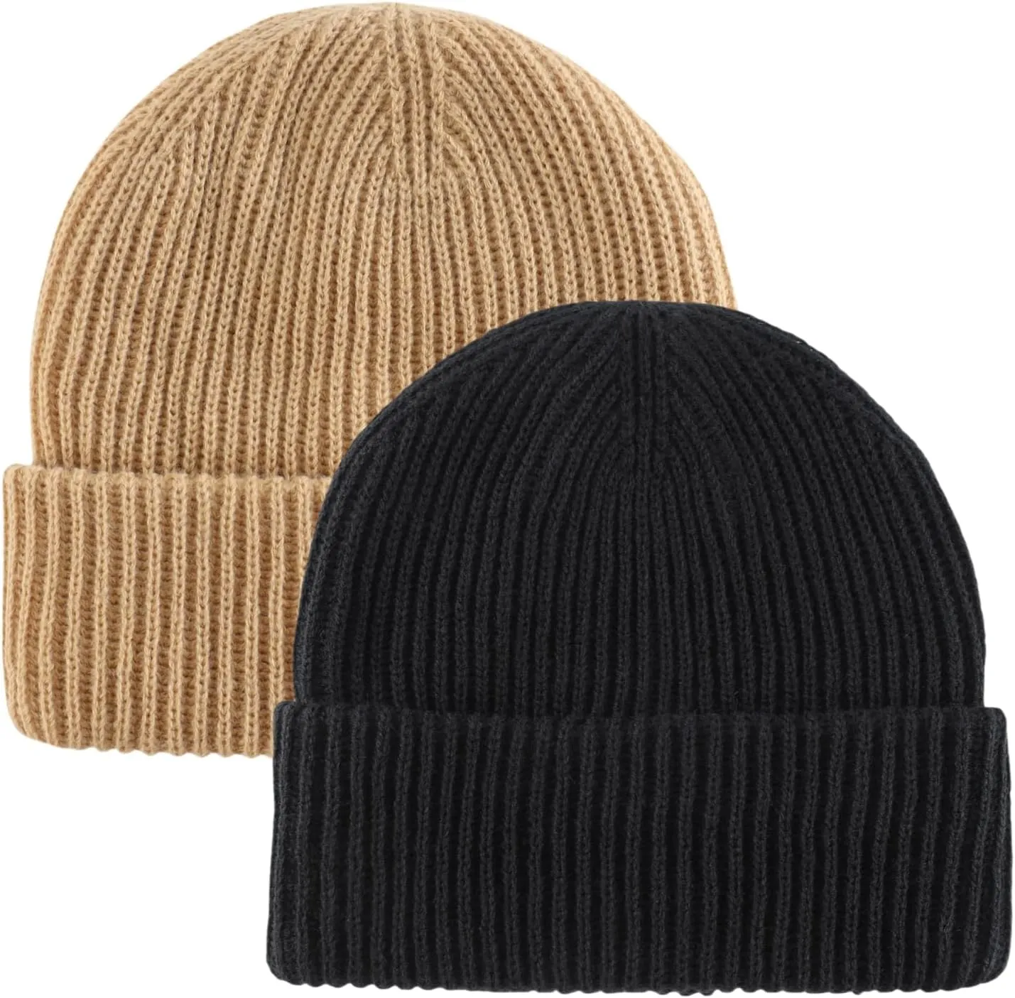 Home Prefer Mens Winter Hat Rib Knit Beanie Hat for Men Women Warm Cuff Beanie for Running Cycling Snow Ski Beanie