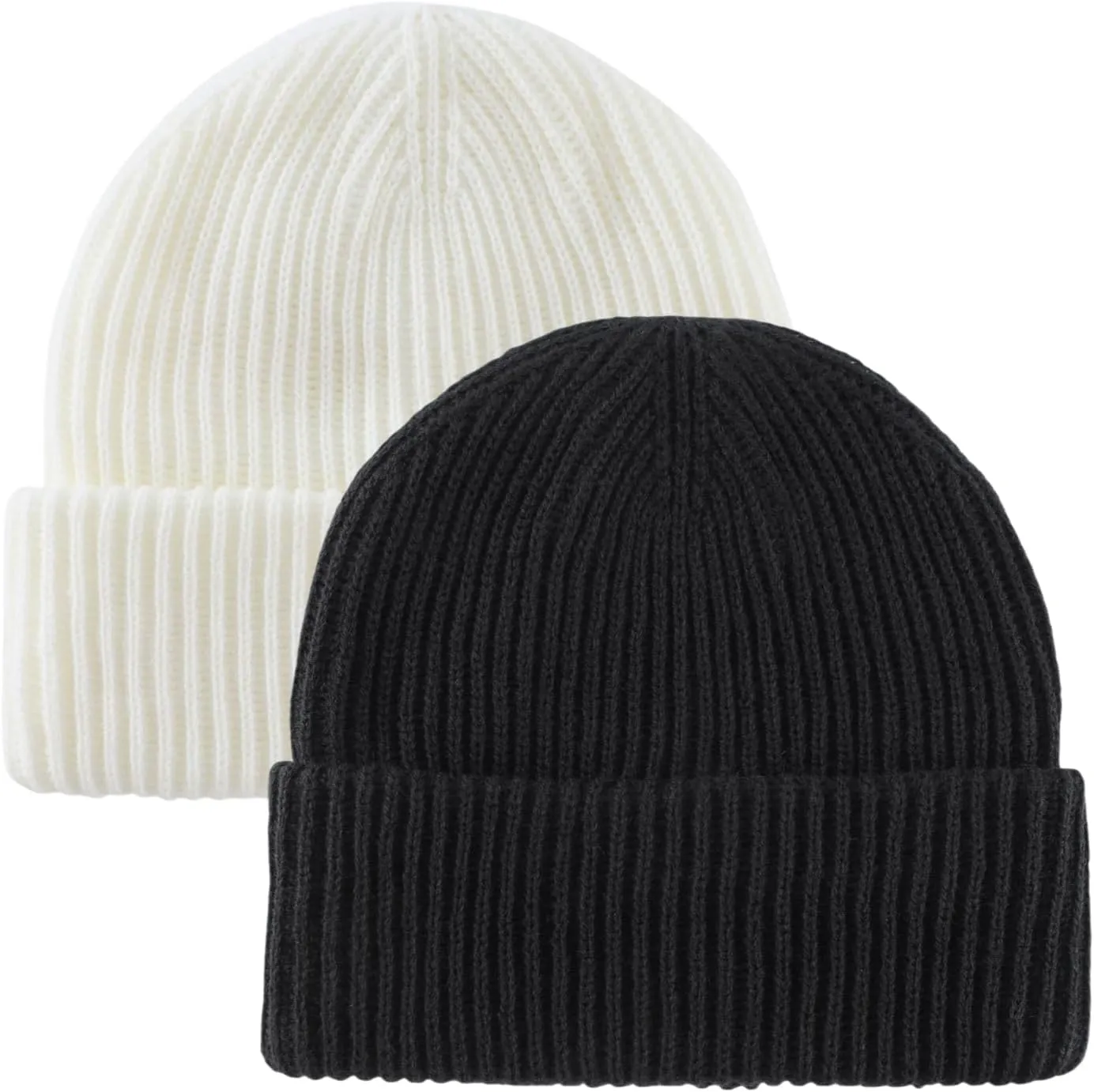 Home Prefer Mens Winter Hat Rib Knit Beanie Hat for Men Women Warm Cuff Beanie for Running Cycling Snow Ski Beanie
