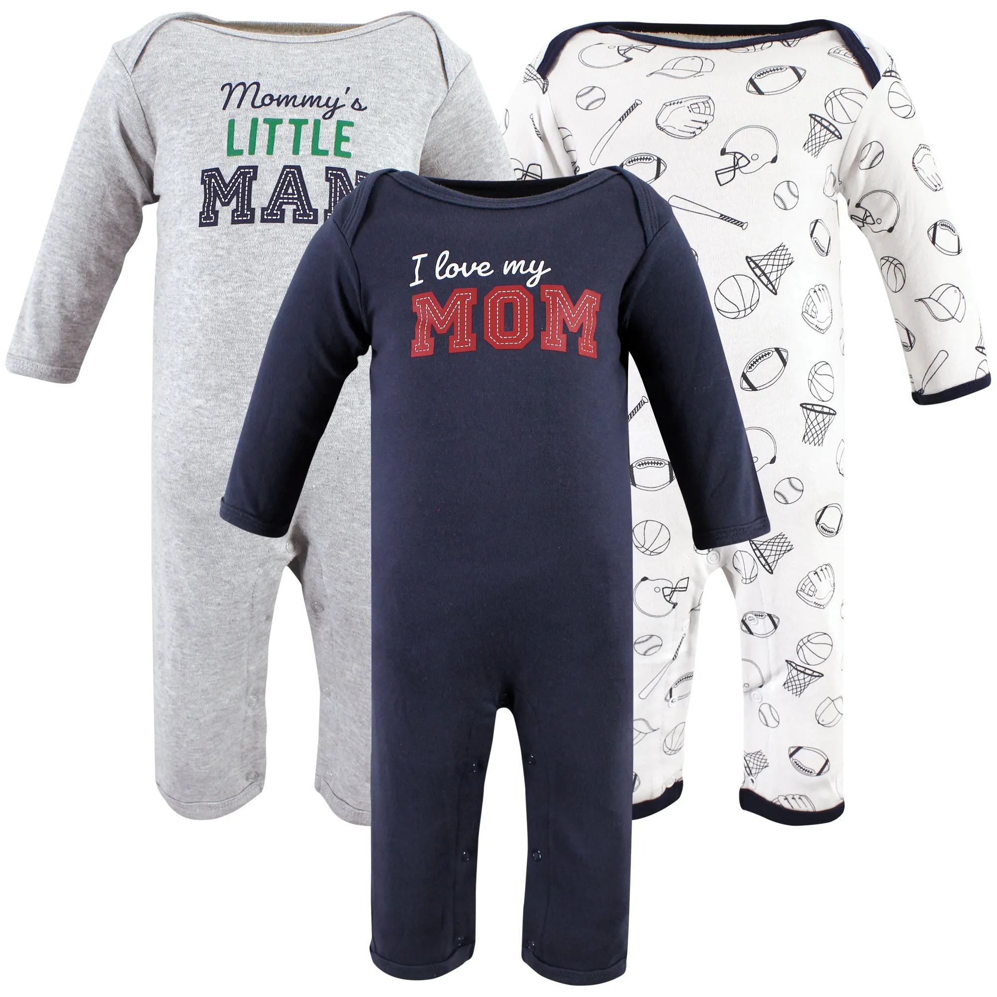 Hudson Baby Cotton Coveralls, Love Mom