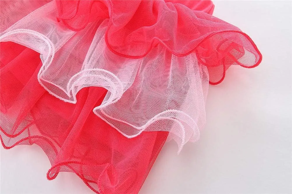 LittleSpring Little Girls Birthday Outfit Toddler Cake Smash Outfit Tutu Skirt T-Shirt Set