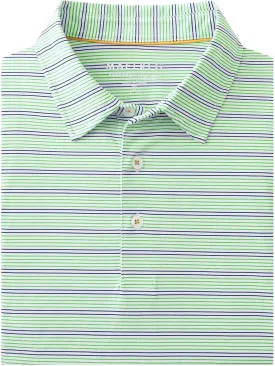 M MAELREG Mens Golf Shirts Dry Fit Moisture Wicking Performance Sports Short Sleeve Striped Collared Polo Shirts for Men