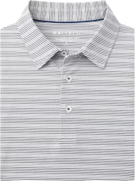 M MAELREG Mens Golf Shirts Dry Fit Moisture Wicking Performance Sports Short Sleeve Striped Collared Polo Shirts for Men