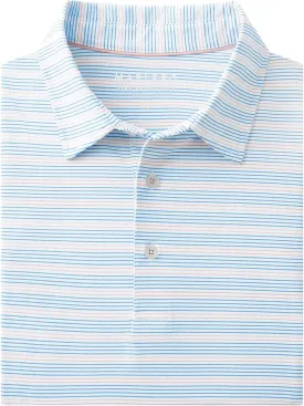 M MAELREG Mens Golf Shirts Dry Fit Moisture Wicking Performance Sports Short Sleeve Striped Collared Polo Shirts for Men