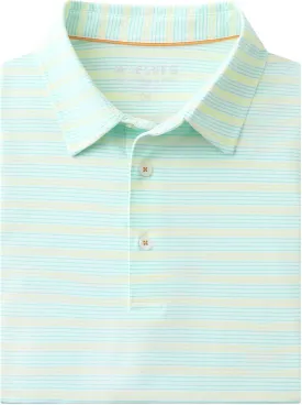 M MAELREG Mens Golf Shirts Dry Fit Moisture Wicking Performance Sports Short Sleeve Striped Collared Polo Shirts for Men