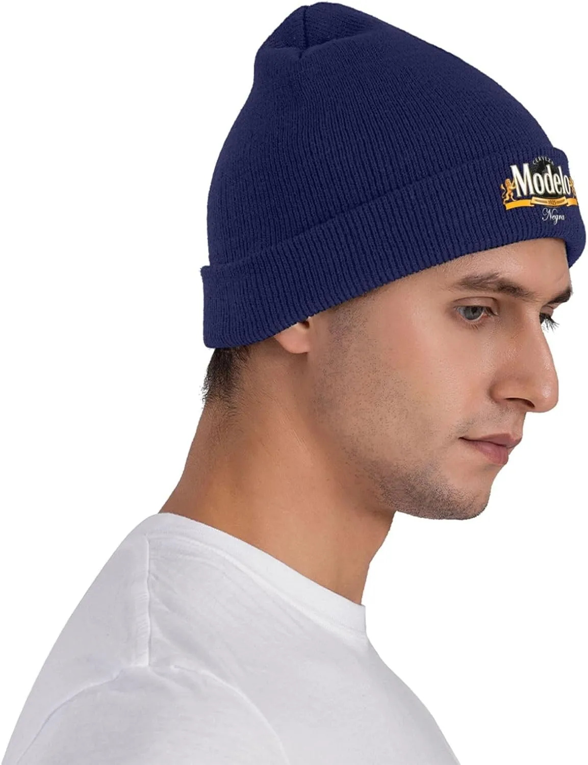 Modelo Beer Classic Warm Winter Knit Cap Fleece Lined Beanie Hat