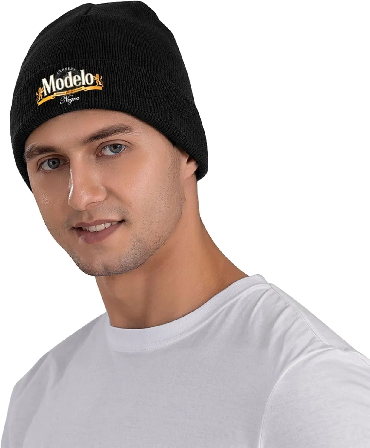 Modelo Beer Classic Warm Winter Knit Cap Fleece Lined Beanie Hat