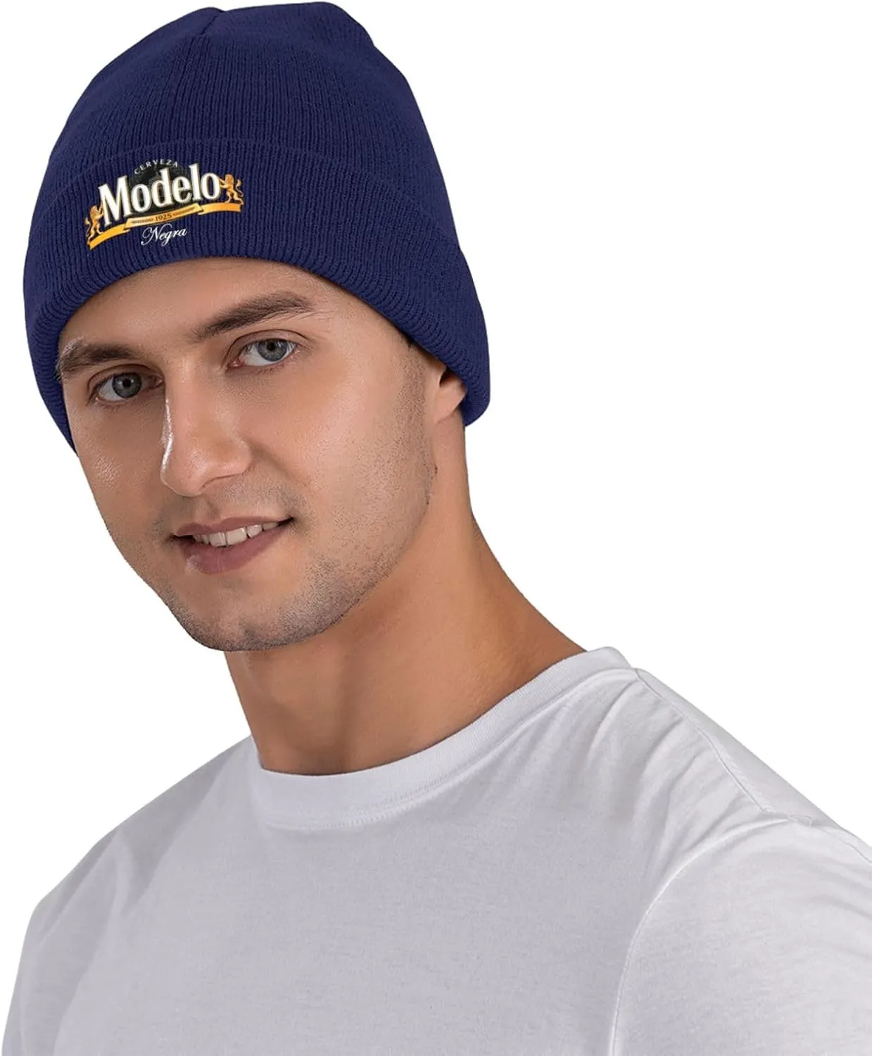 Modelo Beer Classic Warm Winter Knit Cap Fleece Lined Beanie Hat