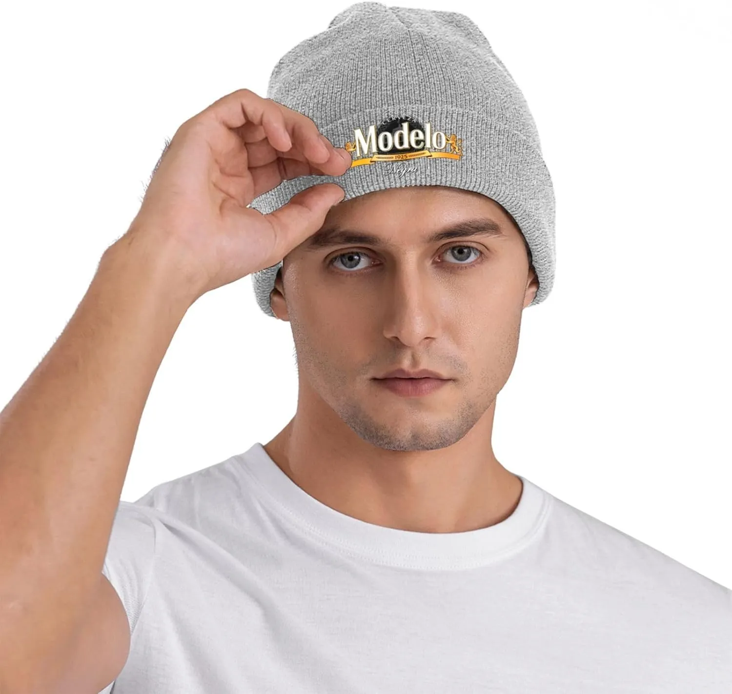 Modelo Beer Classic Warm Winter Knit Cap Fleece Lined Beanie Hat