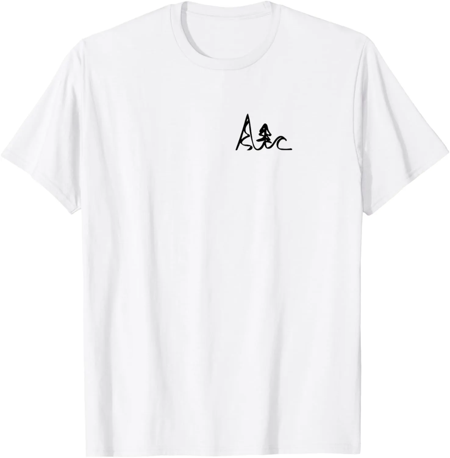 Skiing Biking Surfing Mountains Ocean Waves Fun Simple T-Shirt