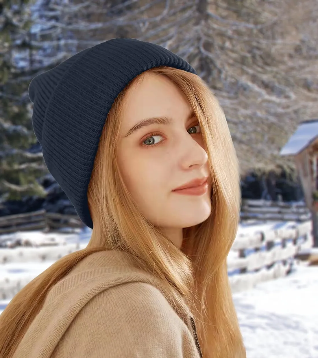 Soft Winter Skull Beanie for MenWomen,Warm Knit Ski Hat Unisex