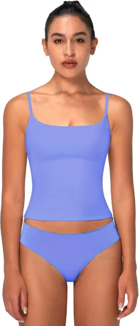 Sunzel Spaghetti Strap Tank Top for Women Double Lined Camisole Square Neck Cami Top Summer Undershirts Going Out Basics