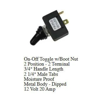 Toggle Switch, On/Off, Weather Proof