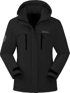 V.A.TOR 189 UNCO&BOROR Women Thermal Insulated Ski Jacket,Waterproof Windproof Coat with Hood for Hiking & Snowboarding