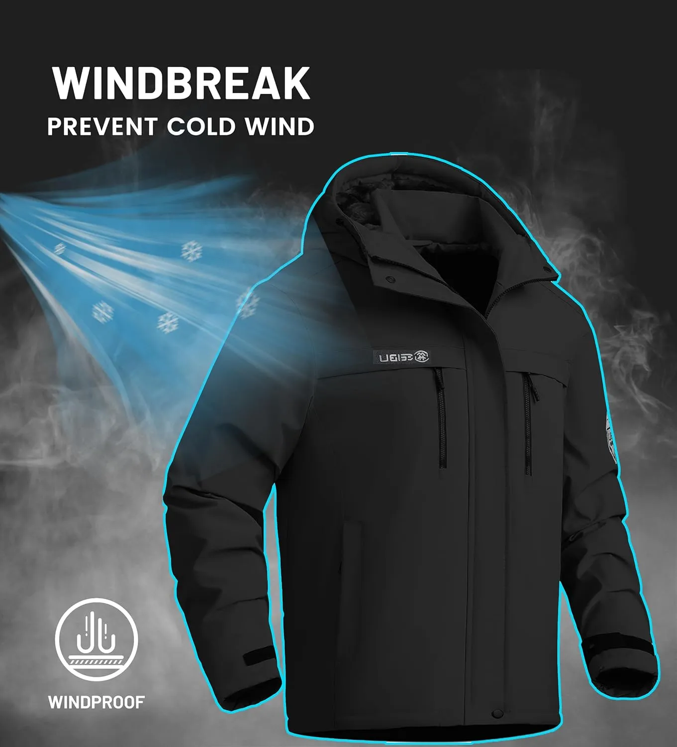 V.A.TOR 189 UNCO&BOROR Women Thermal Insulated Ski Jacket,Waterproof Windproof Coat with Hood for Hiking & Snowboarding