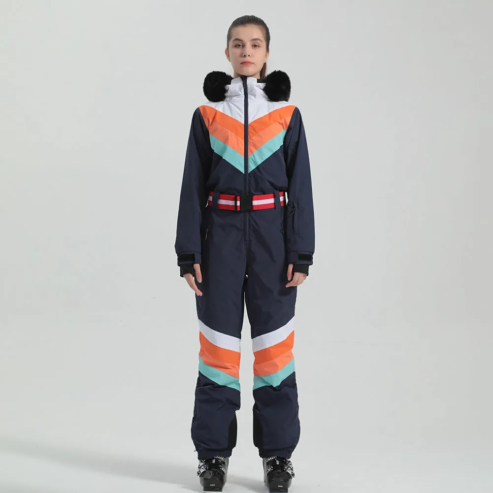 Women's Luxury One Piece Ski Suit Jumpsuits
