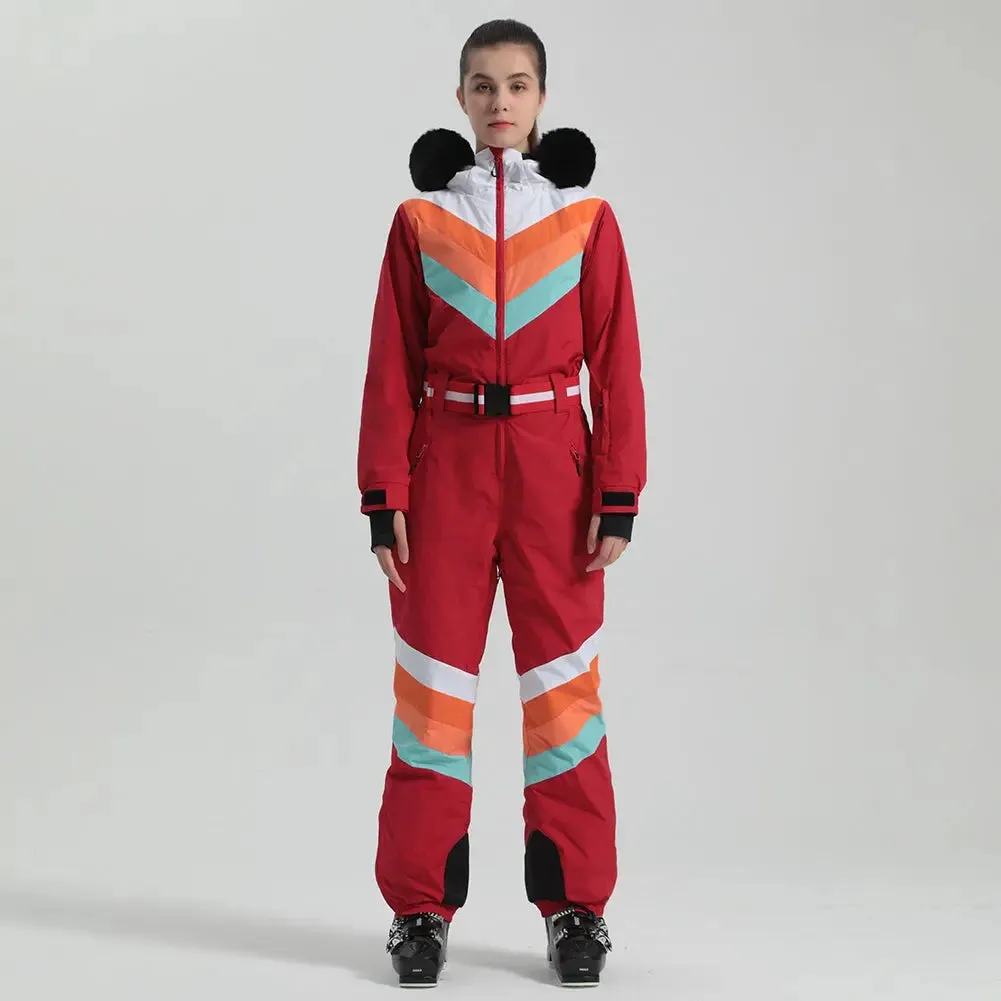 Women's Luxury One Piece Ski Suit Jumpsuits
