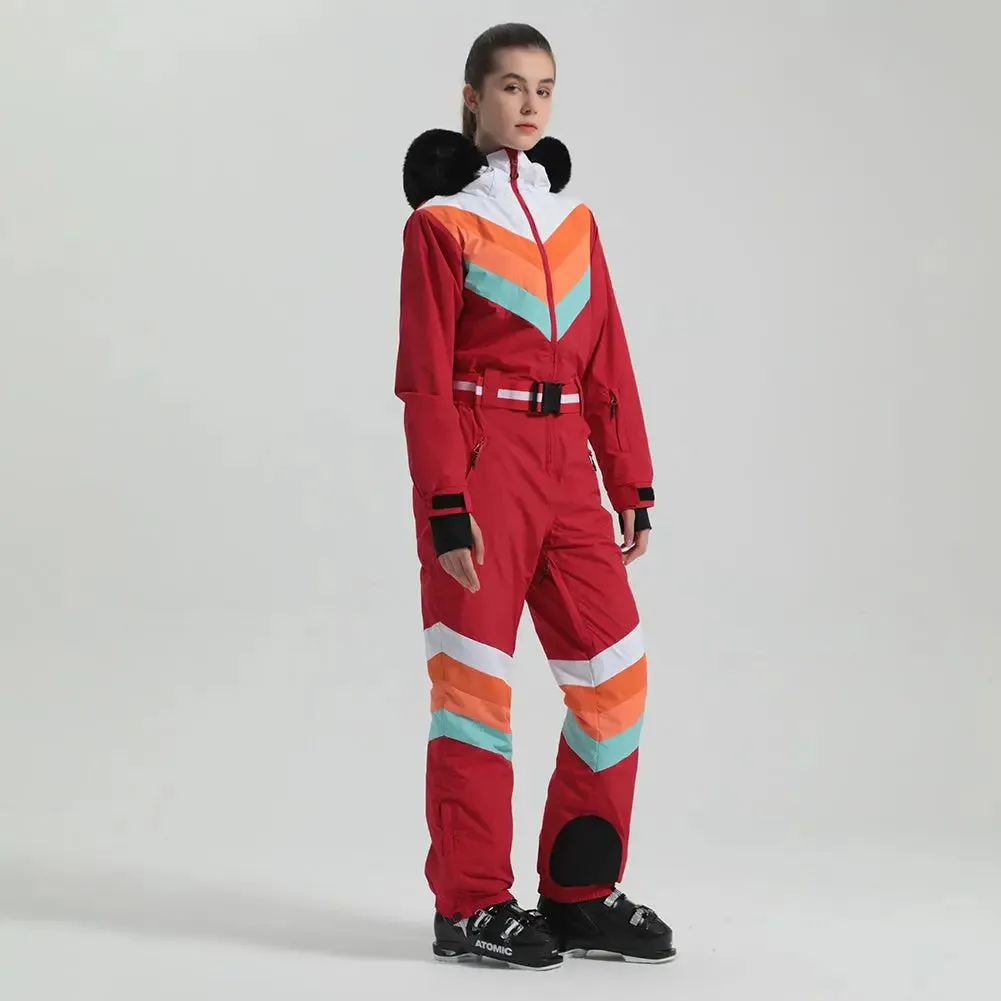 Women's Luxury One Piece Ski Suit Jumpsuits
