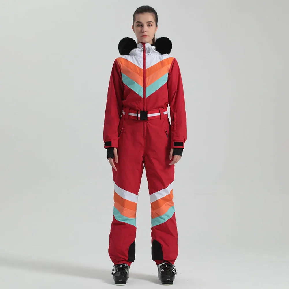 Women's Luxury One Piece Ski Suit Jumpsuits