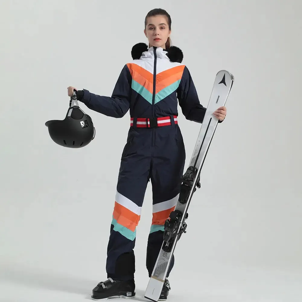 Women's Luxury One Piece Ski Suit Jumpsuits