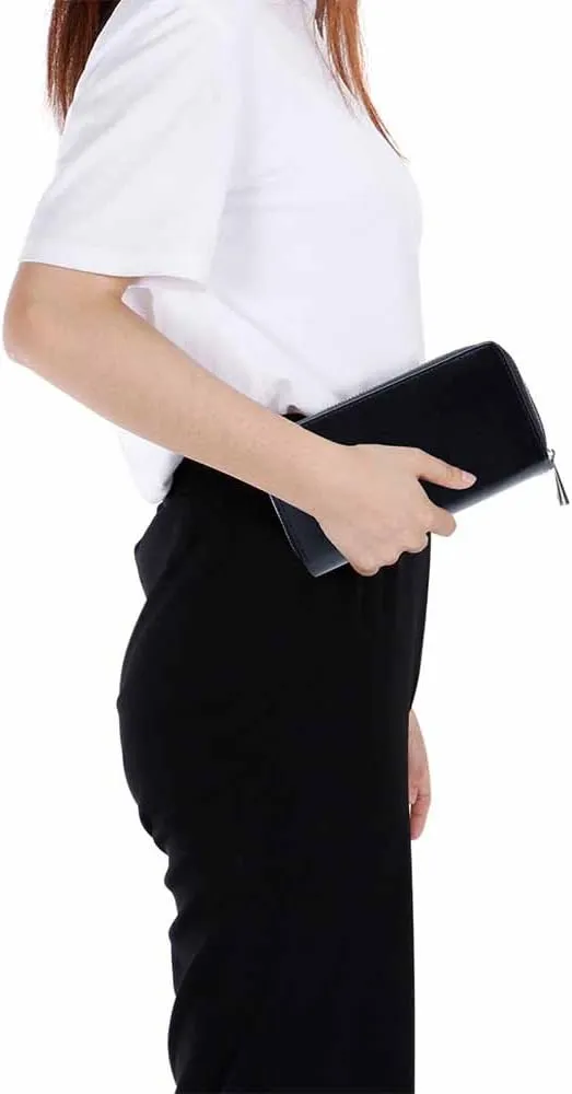 XEYOU Double Zipper Long Clutch Wallet Cellphone Wallet for Women with Removable Wristlet Strap for Credit Card, Cash, Coin, Bill