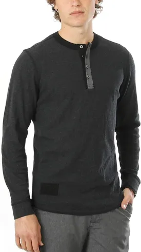 ZIMEGO Men's Long Sleeve Waffle Henley Lightweight Thermal Pullover T-Shirts
