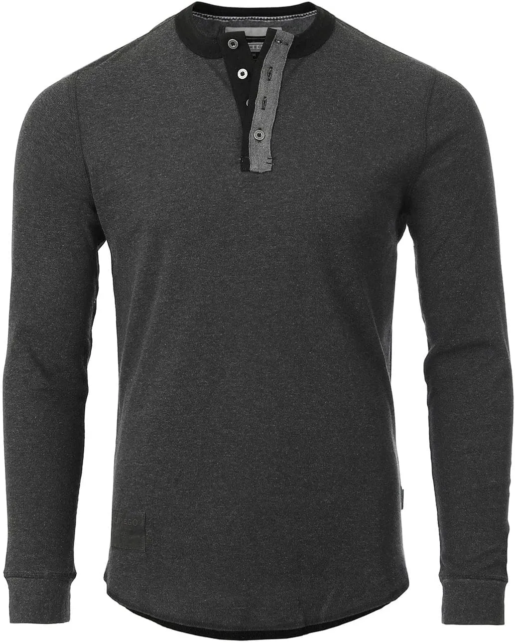 ZIMEGO Men's Long Sleeve Waffle Henley Lightweight Thermal Pullover T-Shirts
