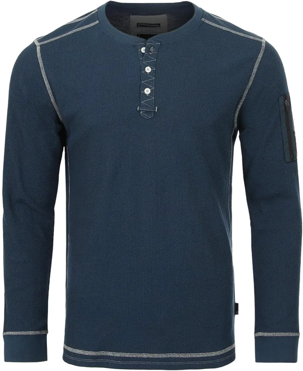 ZIMEGO Men's Long Sleeve Waffle Henley Lightweight Thermal Pullover T-Shirts